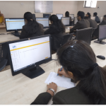 Students Attending L&T online aptitude test